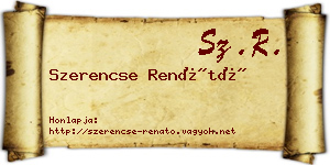 Szerencse Renátó névjegykártya