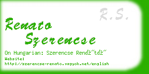 renato szerencse business card